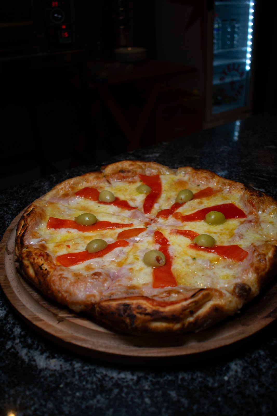 Jamón y morrones