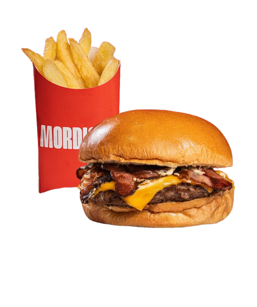 Cheese Bacon Simple con papas