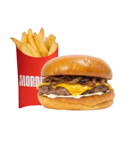 Cheese Onion Simple con papas